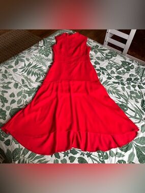 Karen Millen US  sz 6 Soft Tailored High Low Midi Dress